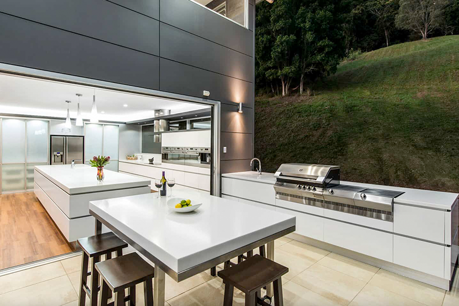 Indoor-outdoor kitchen