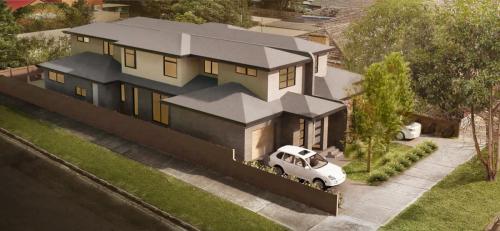 3d rendering of a large duple home