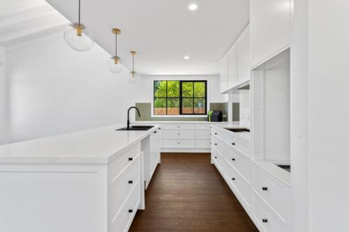 Modern kitchen, painted a clean white